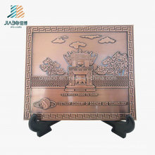 Top Sell Wholesale Factory Zinc Alloy Square Custom Bronze Commemorate Tray